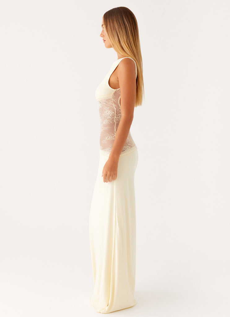Lace Patchwork Maxi Dress