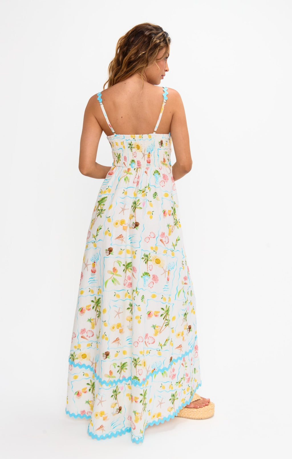 Sea print Maxi Dress