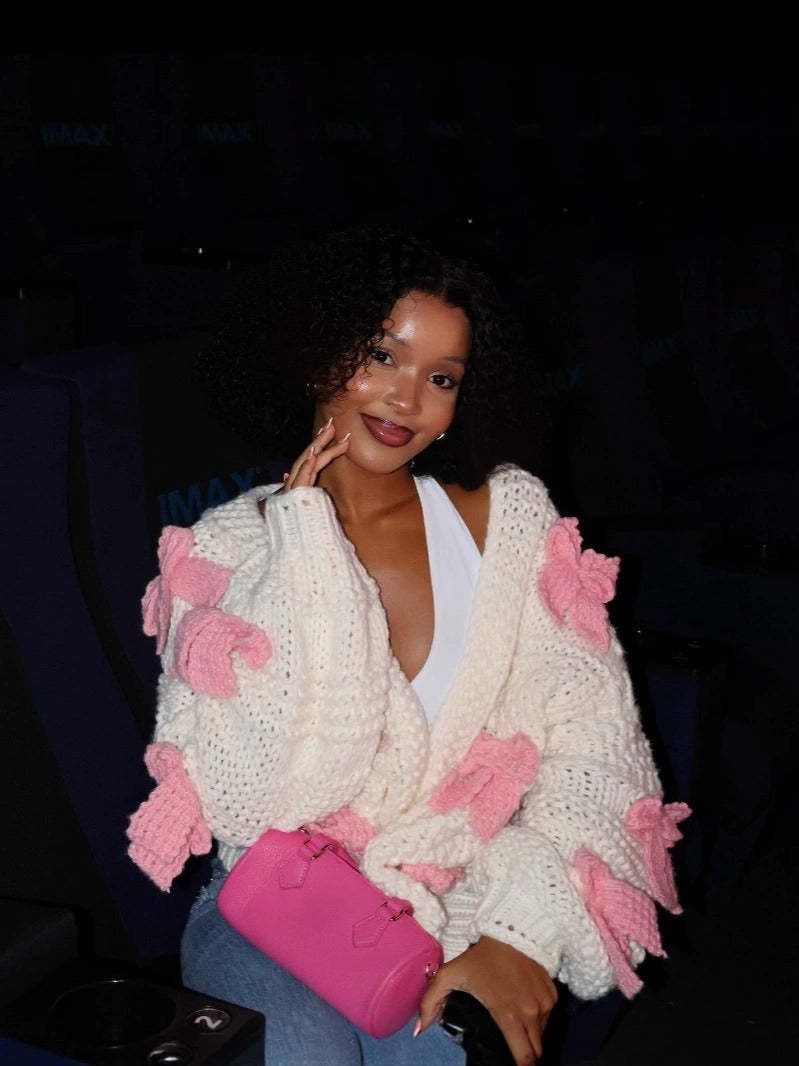 Pink Bow Cardigan