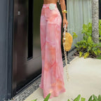 Loose Fit Casual Trousers with Print