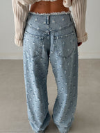 Y2K Flash  Low-Rise Wide-Leg Jeans