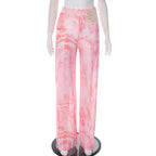 Loose Fit Casual Trousers with Print