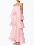 Tilly Tiered Maxi Dress in Light Pink