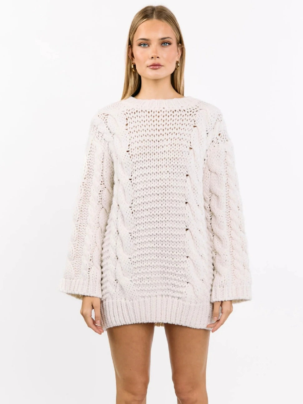 Loose Chunky Pullover Sweater Dress