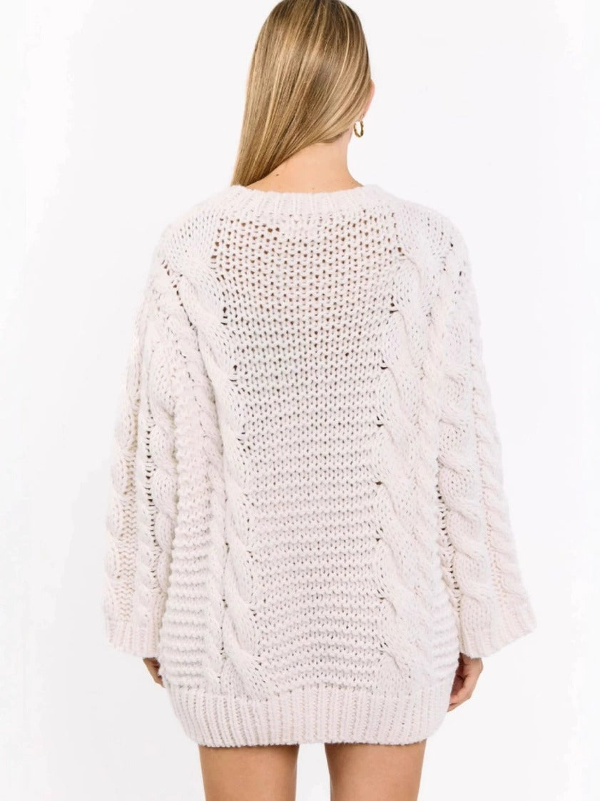 Loose Chunky Pullover Sweater Dress