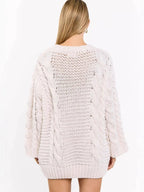 Loose Chunky Pullover Sweater Dress