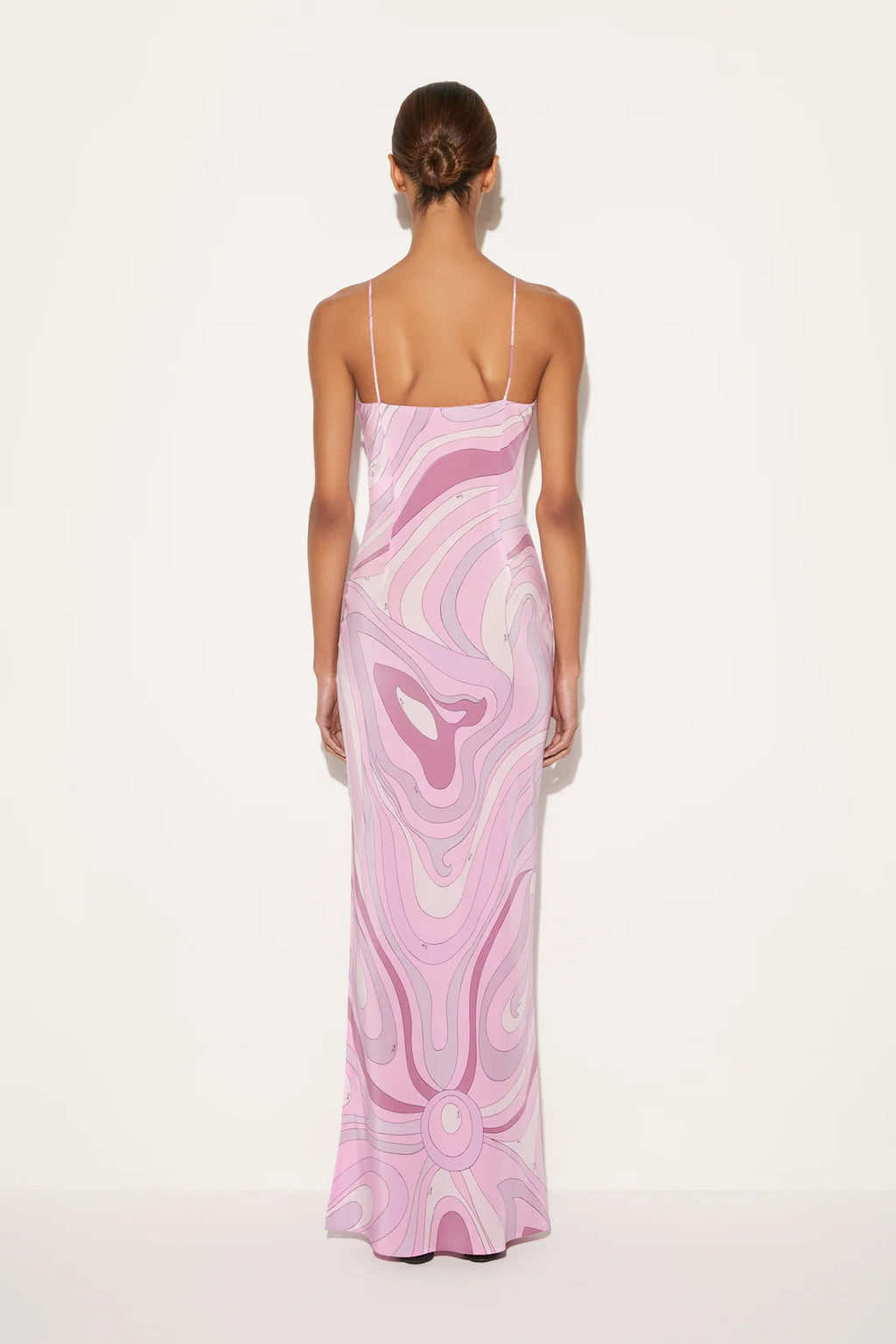 Marmo Printed Satin Maxi Dress
