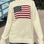 Flag Cotton Crewneck Sweater