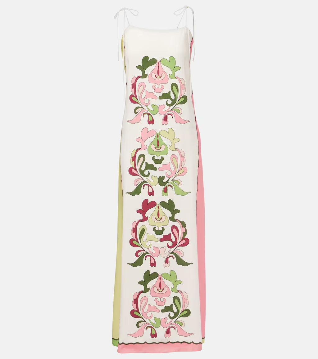 Printed Straps Maxi Dress