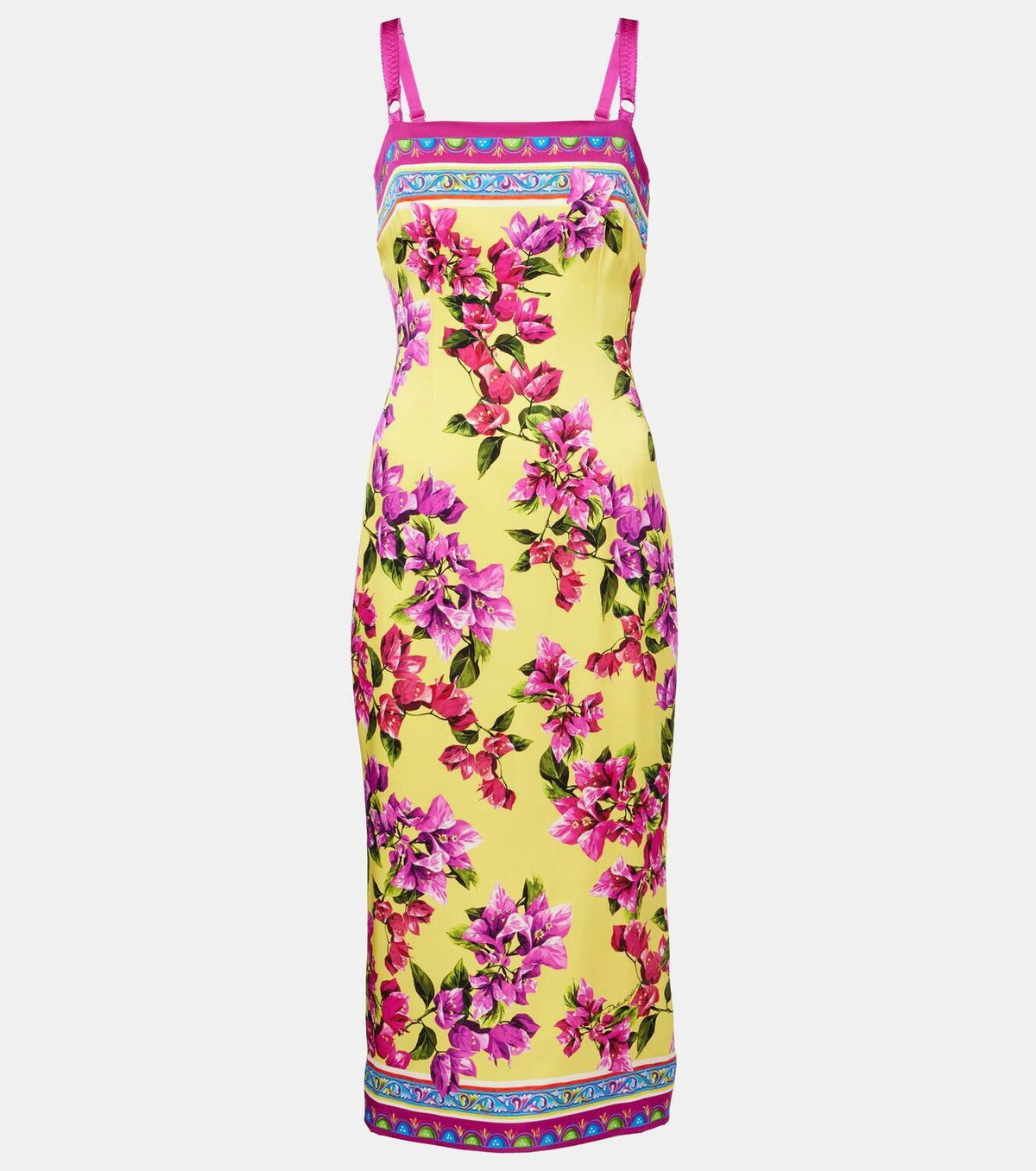 Marisol – Bold Floral Bodycon Midi Dress