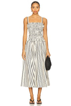 1932 Stripe White & Black Midi Skirt Set