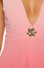 Rylie Pink Ombre Halter Mini Dress