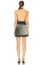 Striped Waist Tied Mini Dress