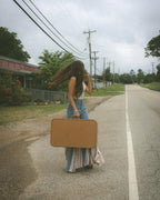 Pinstripe Denim Flared Pants