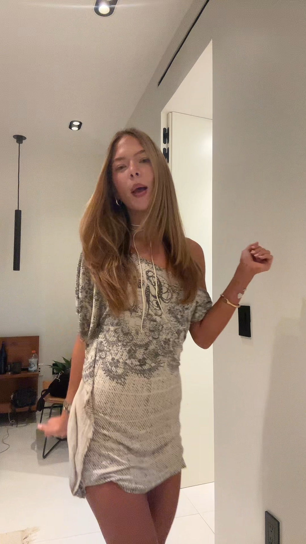 Vintage Newspaper Mini Dress