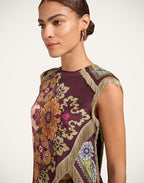 Burgundy Scarf With Tassel Top