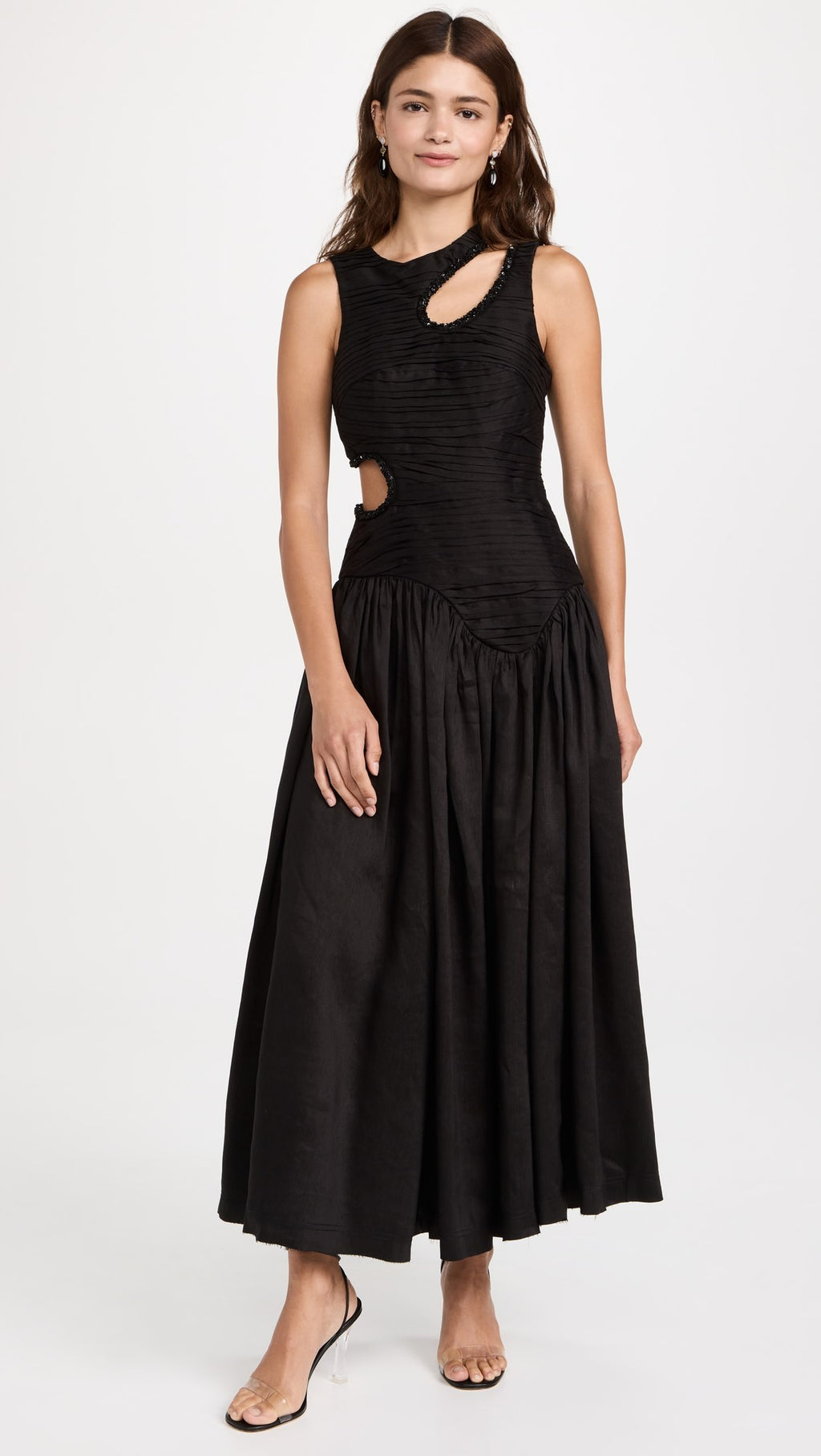 Jolie Abstract Cut Out Midi Dress