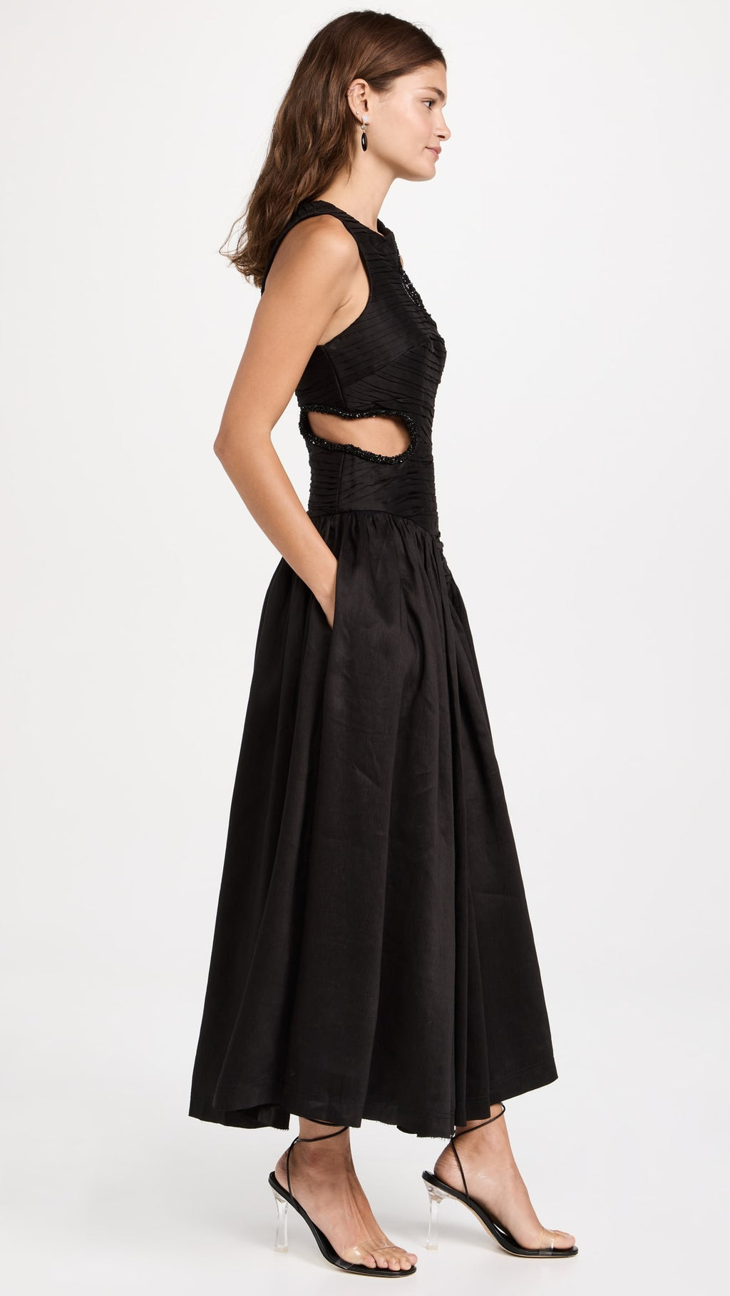 Jolie Abstract Cut Out Midi Dress