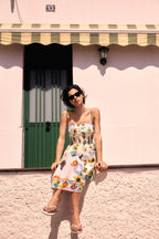 Summer Vibes Fruit & Flower Print Sundress Midi Dress
