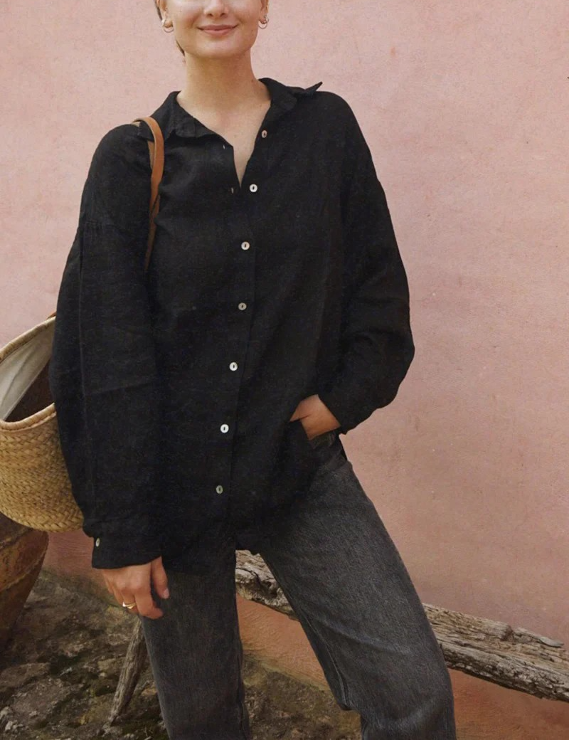 The Ultimate Oversized Faded Linen Shirt