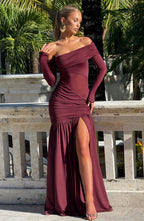 Ettalie Maxi Dress - Cherry Lacquer