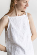 White Classic Linen Top