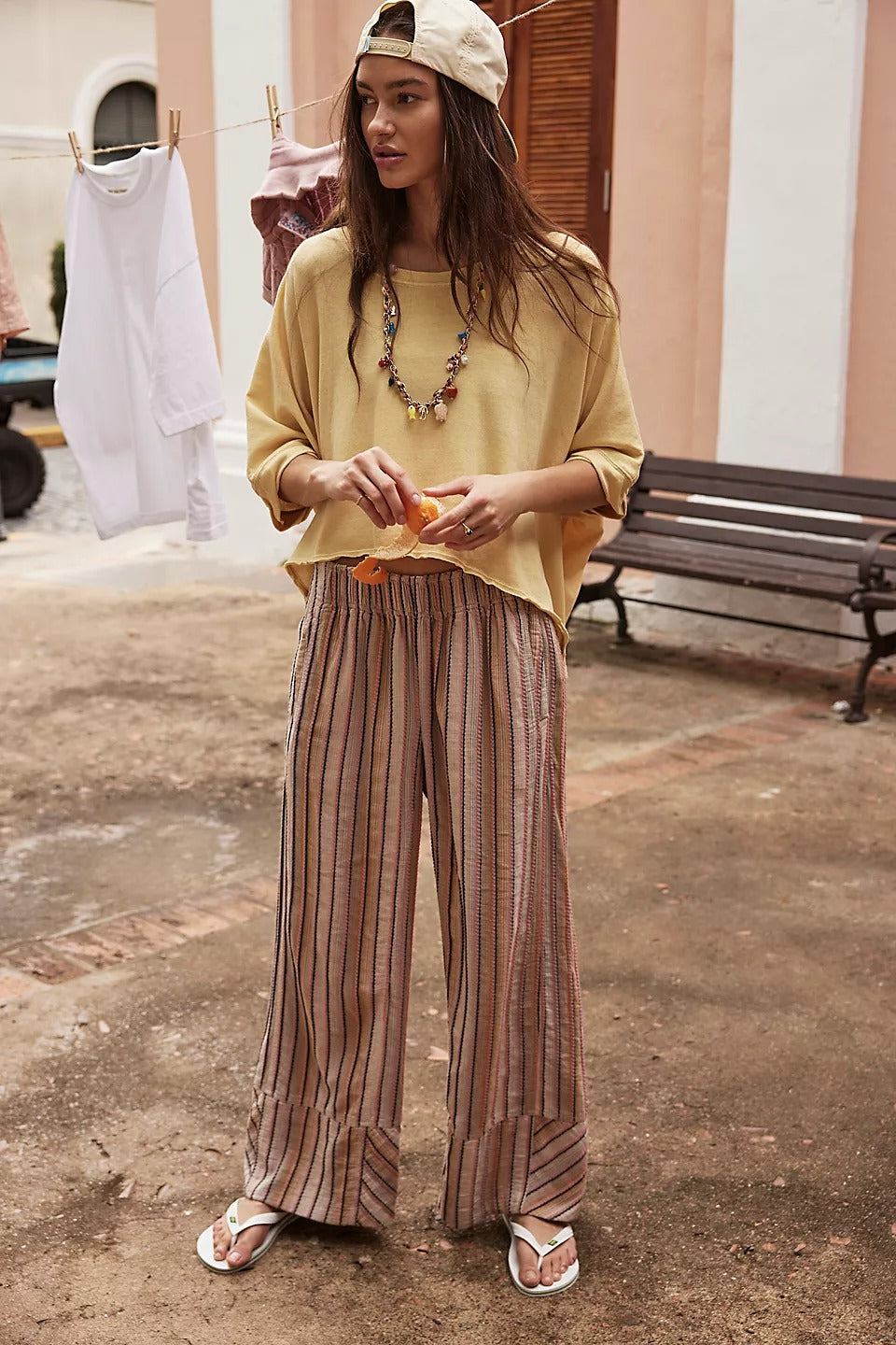 Day's End Stripe Pants - Neutral Combo