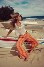 Day's End Stripe Pants - Orange