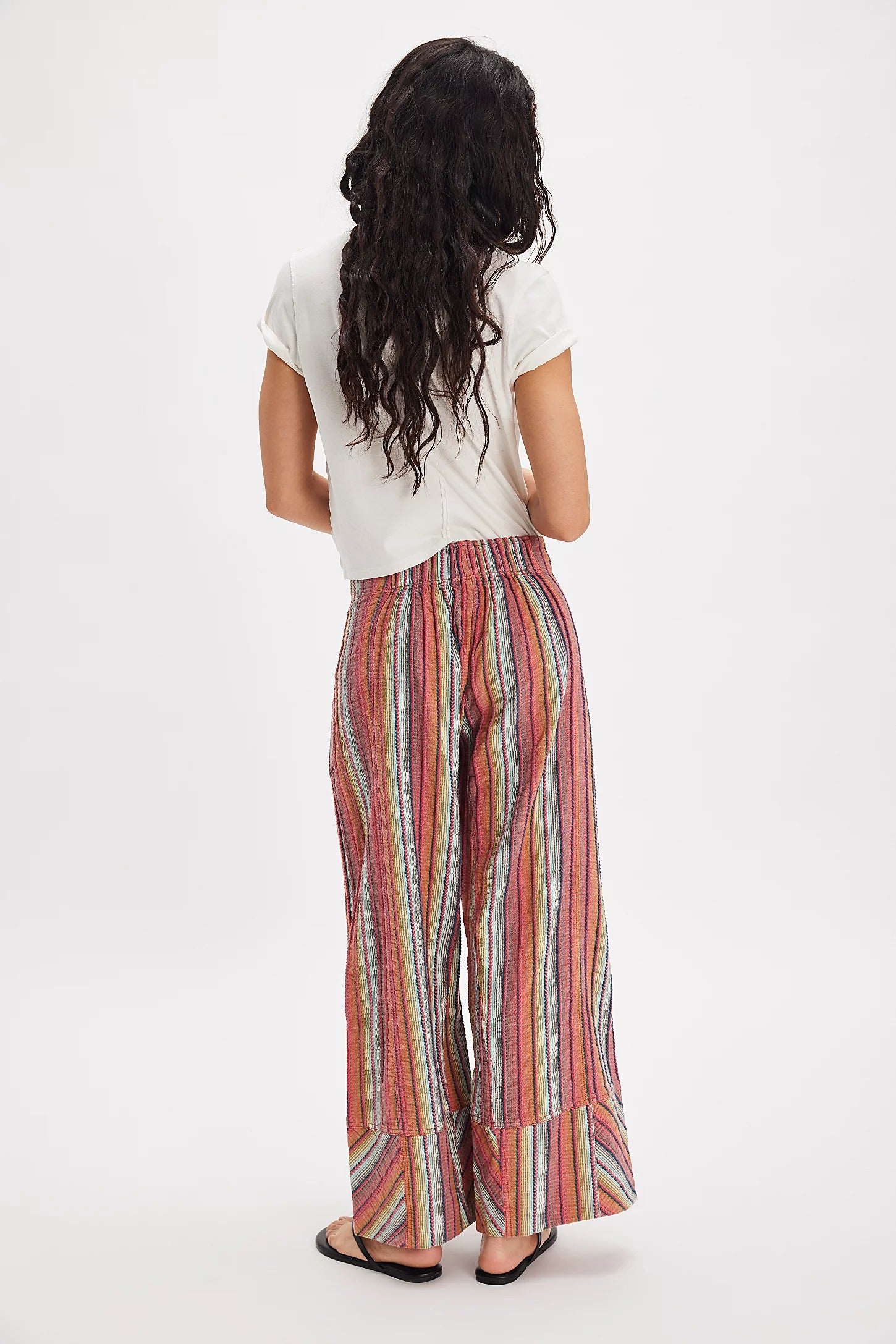 Day's End Stripe Pants - Red Brown Combo