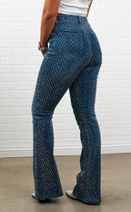 Rhinestone Flair bottom Jeans