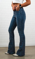 Rhinestone Flair bottom Jeans