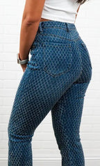 Rhinestone Flair bottom Jeans