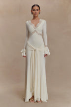 Slinky Lace Maxi Dress - Ivory