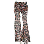 Mesh print trousers