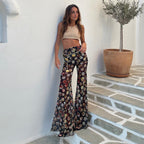 Mesh print trousers
