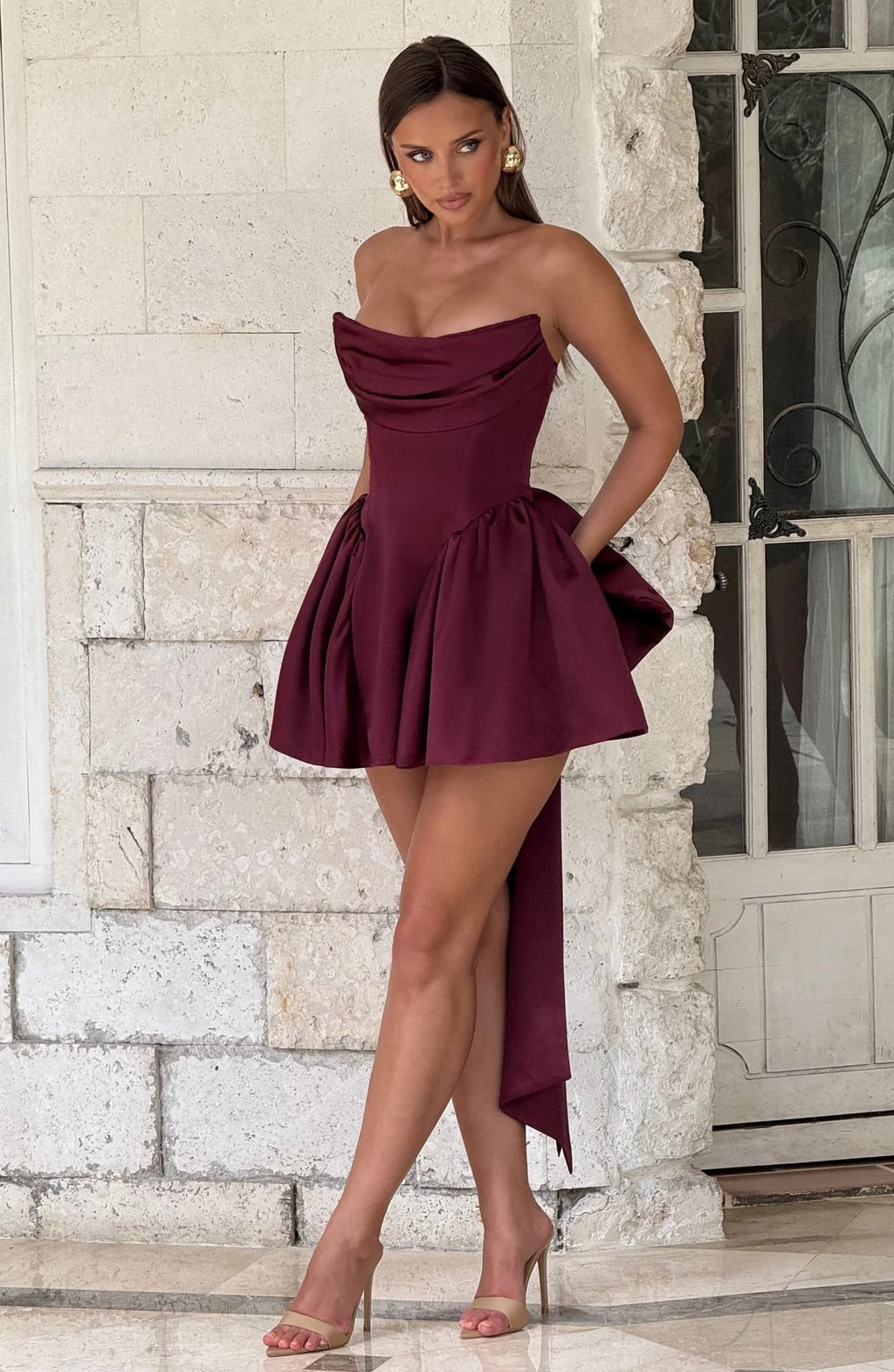 Trinity Mini Dress - Cherry Lacquer