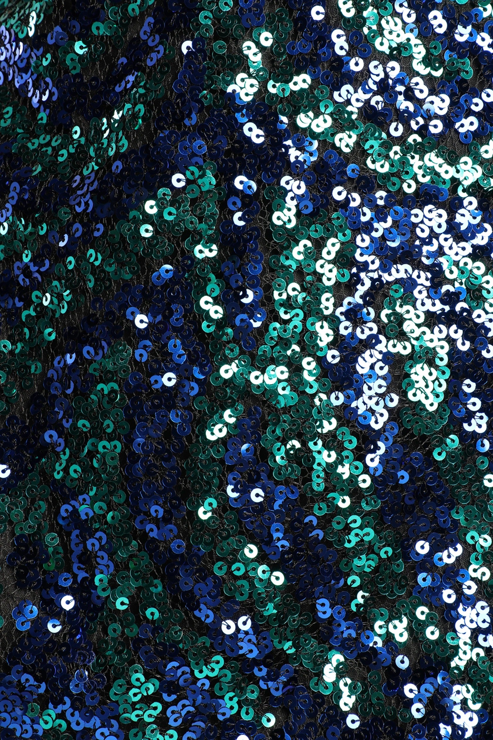 You're So Shine Blue and Teal Sequin Sleeveless Mini Dress