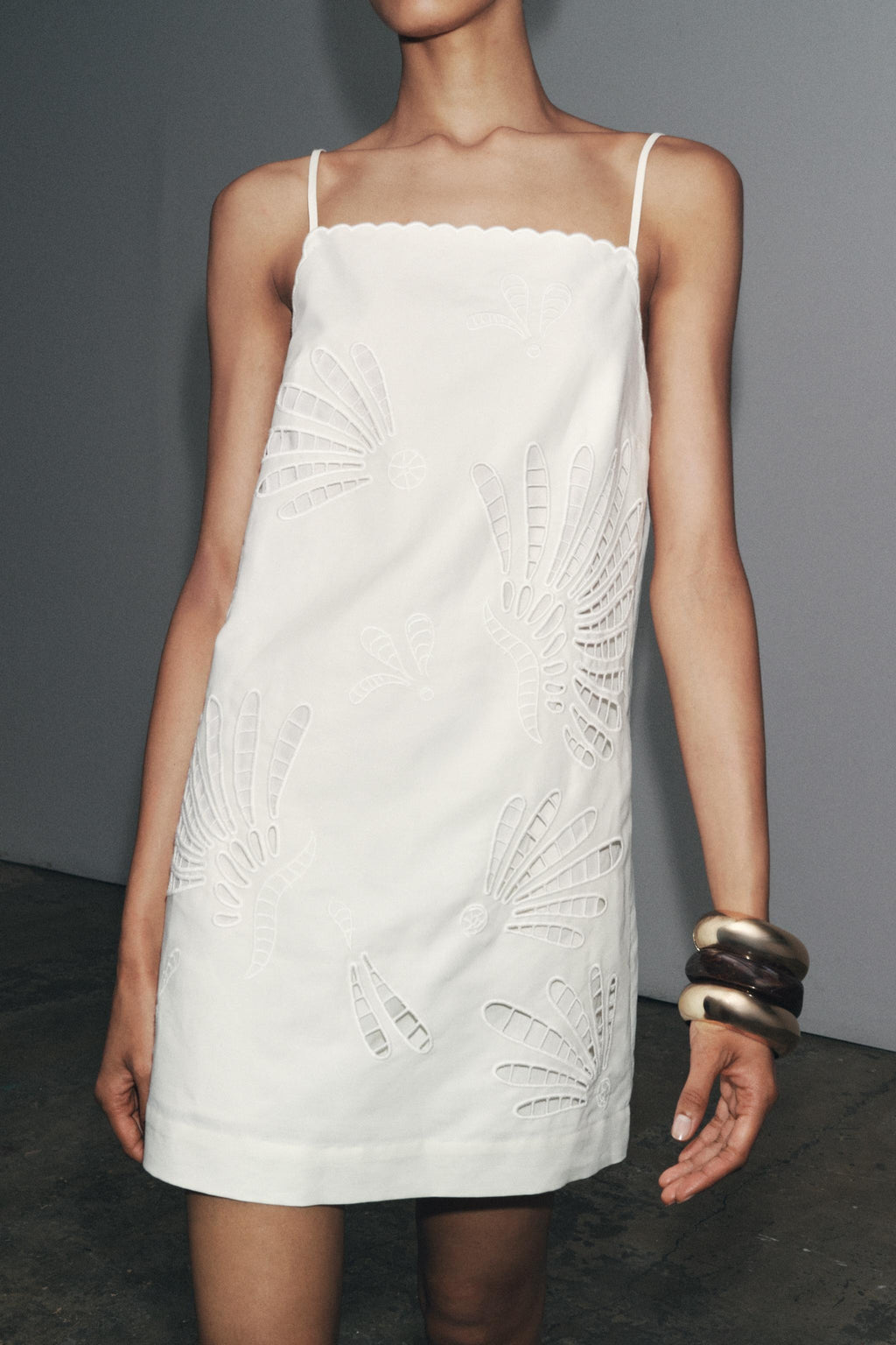 Embroidered Linen Dress