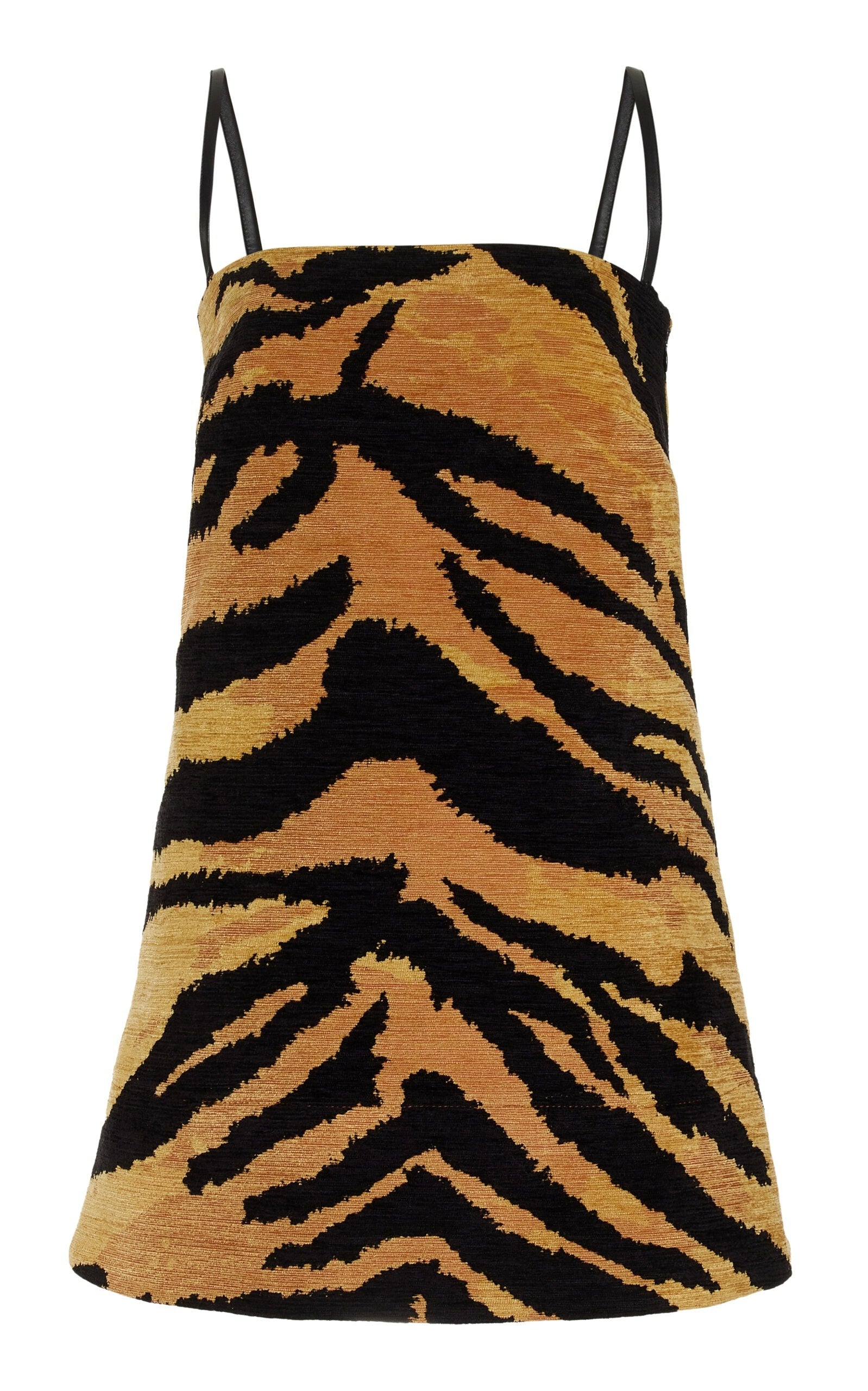 Chenille Tiger Jacquard Mini Dress Animal