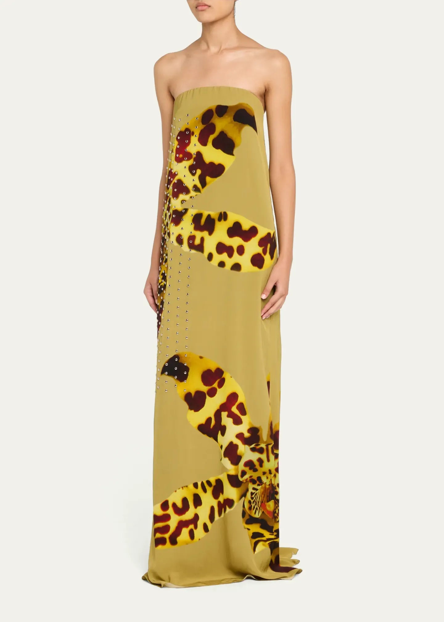 Strapless Studded Long Dress