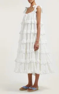 Sling Lace Cake Maxi Dress