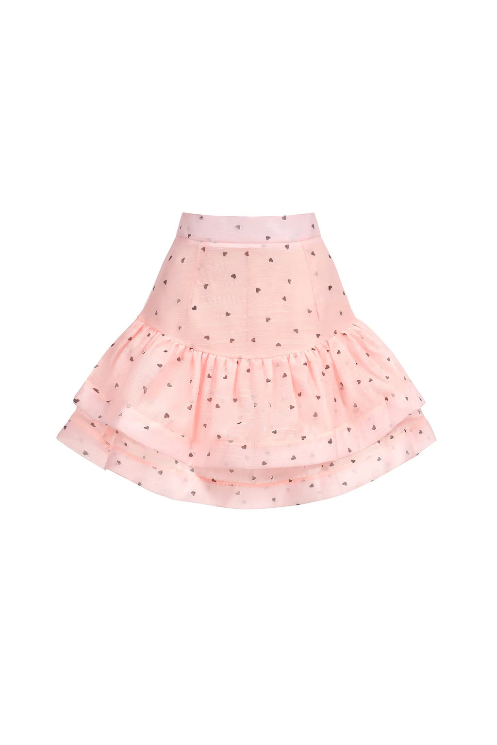 Ruffled Dot Printed Bowknot Top And Skirt Two-Piece Set