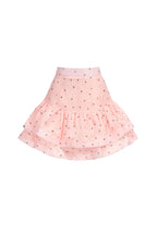 Ruffled Dot Printed Bowknot Top And Skirt Two-Piece Set