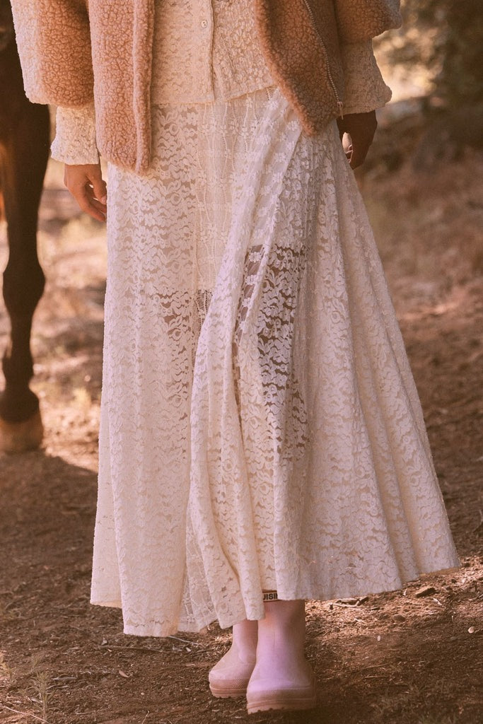 Flowy Lace Maxi Skirt