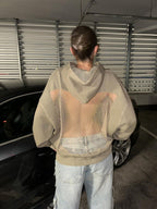 Luna Rhinestone Mesh Hoodie